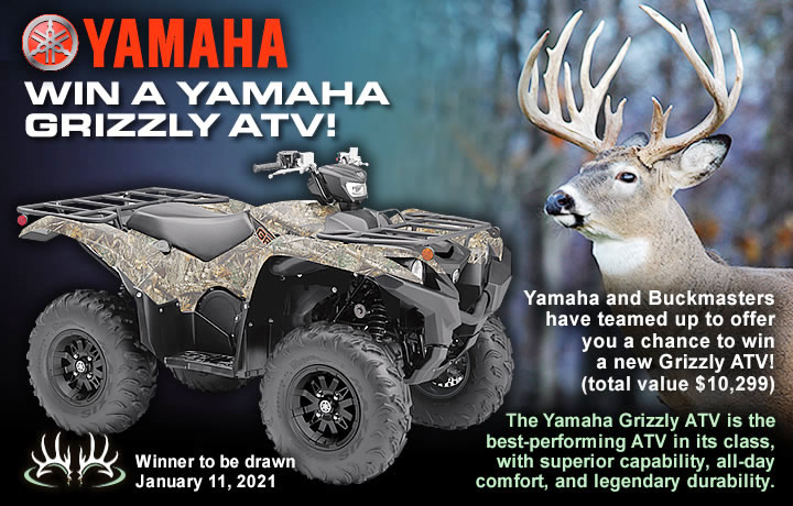 Win a Yamaha Grizzly ATV!