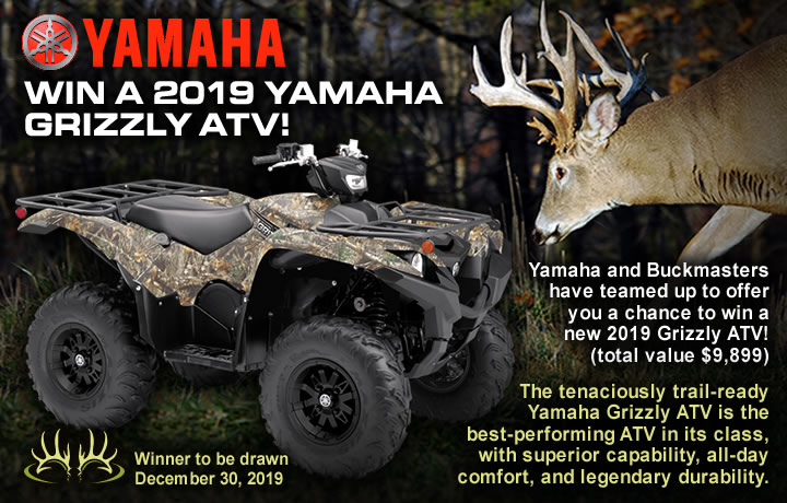 Win a 2019 Yamaha Grizzly ATV!