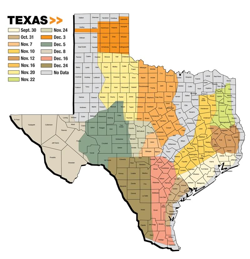 Texas Hunting Season By County 2024-2024 Map - Neely Laverne